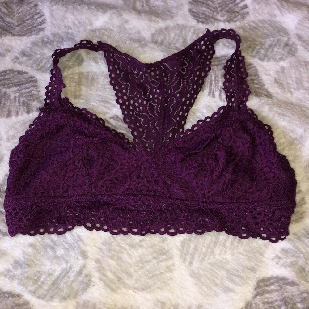 Purple racerback bralette